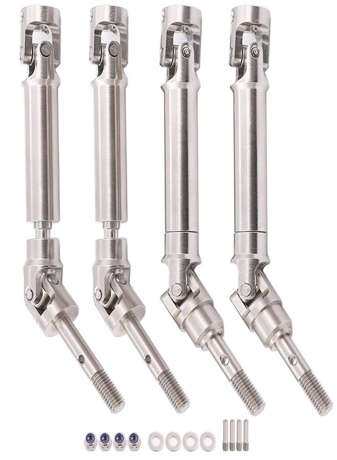 Raflot 4PCS Front and Rear CVD Drive Shafts U-Joint Stainless Steel RC Driveshaft for 1/10 Traxxas Slash/Stampede/Hoss/Rustler VXL 4X4 4WD RC Car Upgrade Parts - Image 1